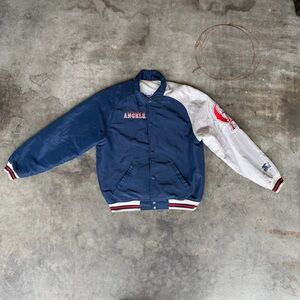 Rare Vintage 90s Starter California Angels Jacket Teens M Anaheim Made In USA